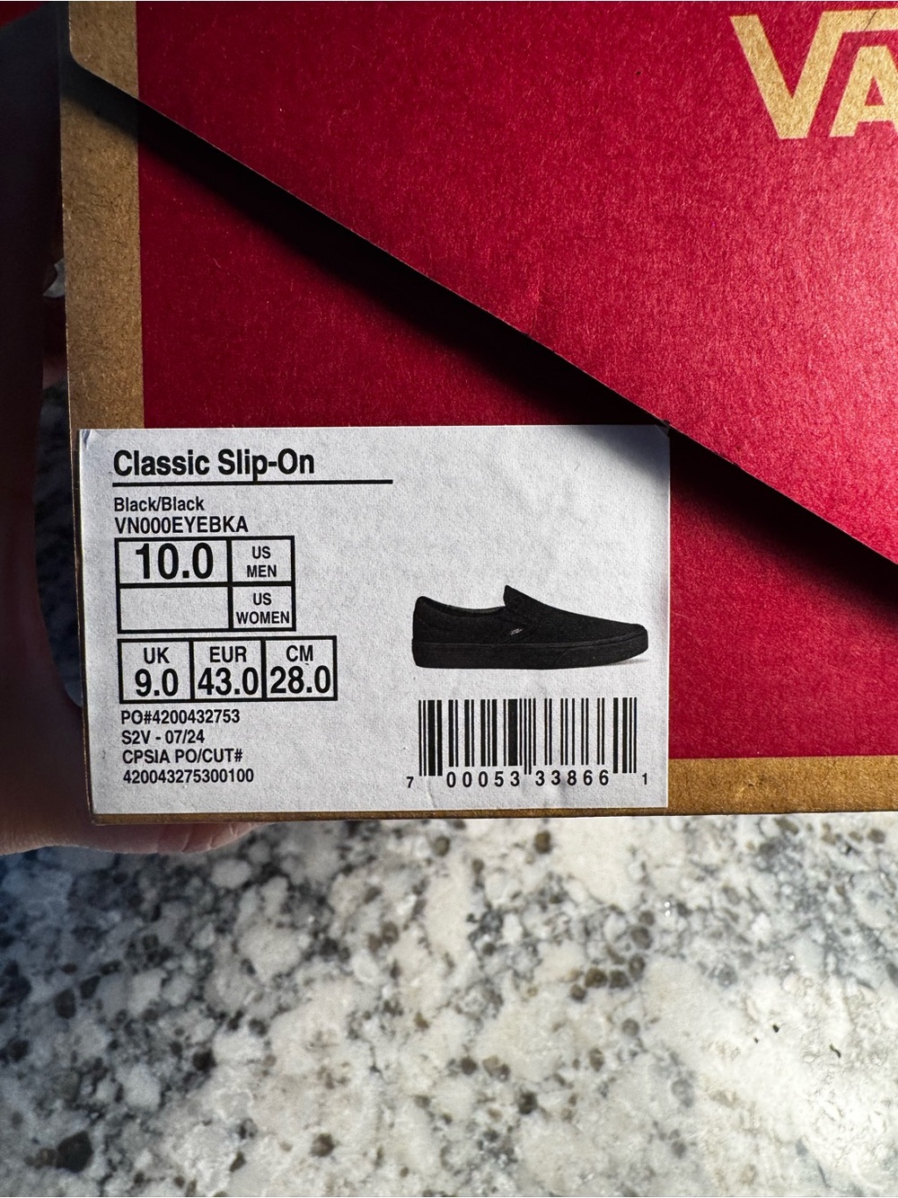 Vans Men’s Classic Slip-On in Black